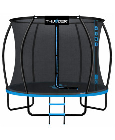 Батут THUNDER INSIDE ULTRA з внутрішньою сіткою 6 футів 183 см чорно-блакитний