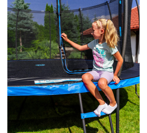 Батут THUNDER INSIDE ULTRA з внутрішньою сіткою 6 футів 183 см чорно-блакитний