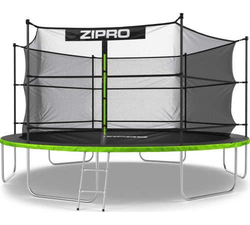 Батут Zipro Jump Pro з внутрішньою сіткою 14 футів 435 см чорно-зелений Батут Zipro Jump Pro з внутрішньою сіткою 14 футів 435 см чорно-зелений
