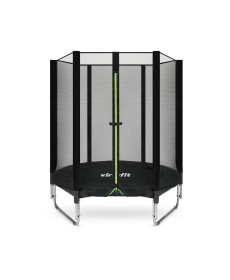 Батут VIRTUFIT з зовнішньою сіткою 140 см чорний
