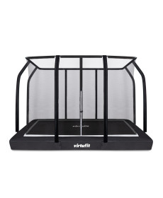 Батут VIRTUFIT з внутрішньою сіткою 244 x 366 см чорний