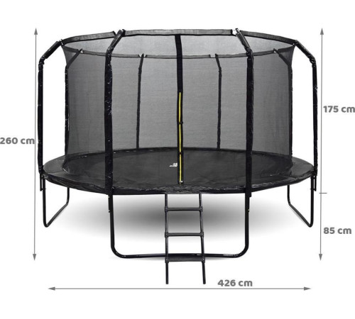 Батут SkyFlyer TR0036 з внутрішньою сіткою 14 футів 426 см чорний Батут SkyFlyer TR0036 з внутрішньою сіткою 14 футів 426 см чорний