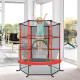 Батут Costway TW10052RE з внутрішньою сіткою 5,5 футів 165 см червоний