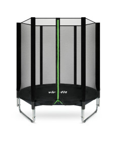 Батут VIRTUFIT з зовнішньою сіткою 183 см чорний