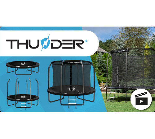 Батут THUNDER INSIDE ELITE з внутрішньою сіткою 10 футів 305 см чорний Батут THUNDER INSIDE ELITE з внутрішньою сіткою 10 футів 305 см чорний