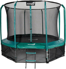 Батут Jumpi Maxy Comfort з внутрішньою сіткою 312 см зелений