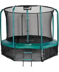 Батут Jumpi Maxy Comfort з внутрішньою сіткою 312 см зелений