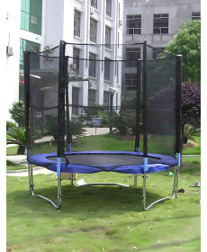 Батут з зовнішньою сіткою HSF 8FT 250 см чорно-синій