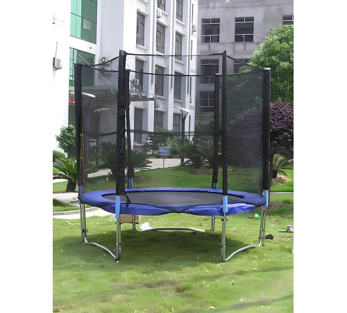 Батут з зовнішньою сіткою HSF 8FT 250 см чорно-синій