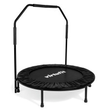 Батут для фітнесу VIRTUFIT з поручнем 100 см чорний