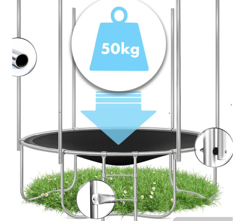 Батут Neo-Sport NS-14Z241 з зовнішньою сіткою 14 футів 435 см, чорно-червоний