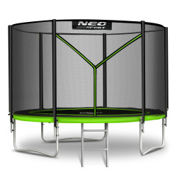 Батут Neo-Sport NS-06Z231 з зовнішньою сіткою 6 футів 183 см, чорно-зелений