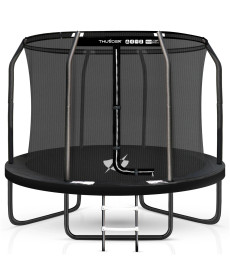 Батут THUNDER INSIDE ELITE з внутрішньою сіткою 8 футів 244 см чорний