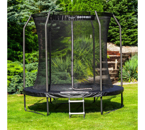 Батут THUNDER INSIDE ELITE з внутрішньою сіткою 8 футів 244 см чорний