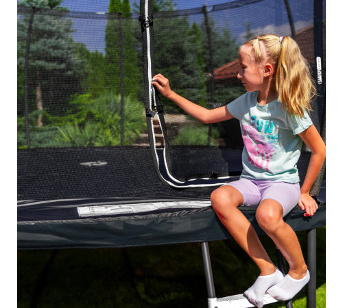 Батут THUNDER INSIDE ELITE з внутрішньою сіткою 8 футів 244 см чорний