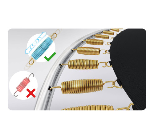 Батут Neo-Sport NS-15Z241 з внутрішньою сіткою 15 футів 465 см, чорно-зелений