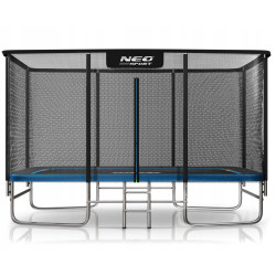 Батут Neo-Sport з зовнішньою сіткою 14 x 10 футів 427 x 305 см, чорно-синій
