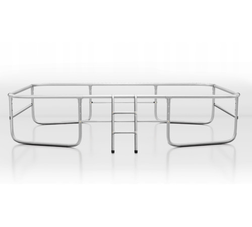 Батут Neo-Sport з зовнішньою сіткою 14 x 10 футів 427 x 305 см, чорно-синій