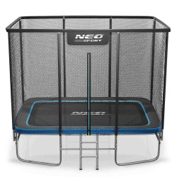 Trampolina ogrodowa prostokątna 10x7ft/305x213cm z siatką zewnętrzną i drabinką Neo-Sport