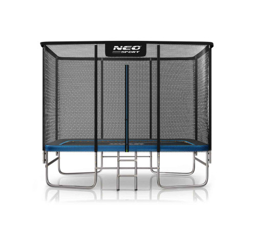 Прямокутний батут Neo-Sport з зовнішньою сіткою 10 x 7 футів 305 x 213 см, чорно-синій