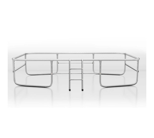 Прямокутний батут Neo-Sport з зовнішньою сіткою 10 x 7 футів 305 x 213 см, чорно-синій