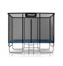 Прямокутний батут Neo-Sport з зовнішньою сіткою 10 x 7 футів 305 x 213 см, чорно-синій