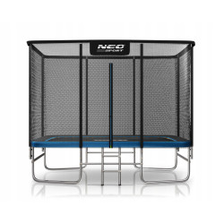 Прямокутний батут Neo-Sport з зовнішньою сіткою 10 x 7 футів 305 x 213 см, чорно-синій