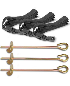 Komplet kotw 3 szt do mocowania trampoliny ogrodowej