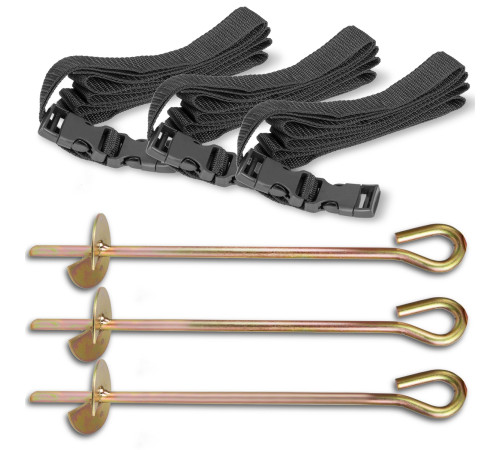 Komplet kotw 3 szt do mocowania trampoliny ogrodowej