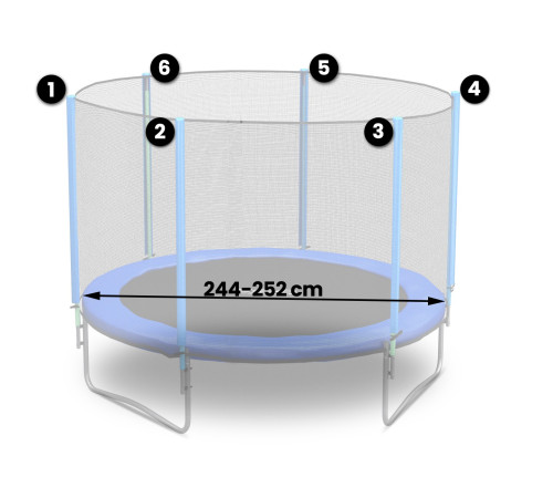 Siatka zewnętrzna do trampolin 183cm 6ft Neo-Sport