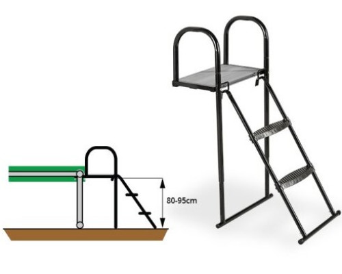 Сходи для батутів EXIT з платформою на висоту рами 80-95см
