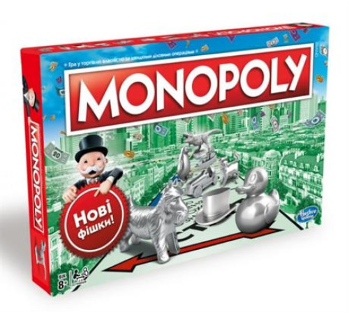 Настільна гра Hasbro Монополія класична укр. мовою (C1009) Настільна гра Hasbro Монополія класична укр. мовою (C1009)