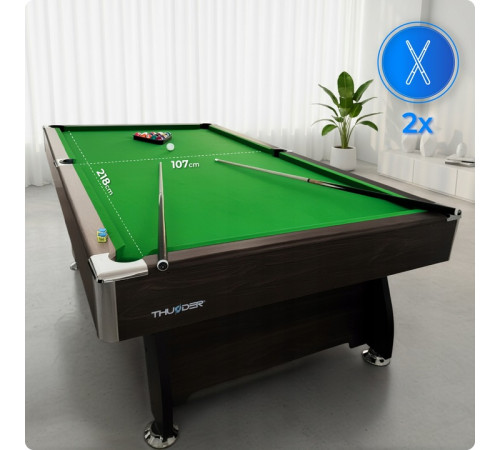 Більярдний стіл THUNDER BOLD-BROWN 8FT, 244 х 132 х 81 см
