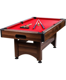 Більярдний стіл GamesPlanet Trendline Dawn 6ft + аксесуари, 184 x 108 x 82 см - коричнево-червоний