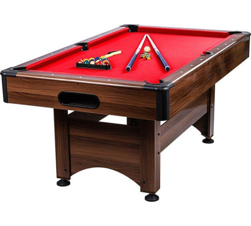 Більярдний стіл GamesPlanet Trendline Dawn 6ft + аксесуари, 184 x 108 x 82 см - коричнево-червоний Більярдний стіл GamesPlanet Trendline Dawn 6ft + аксесуари, 184 x 108 x 82 см - коричнево-червоний