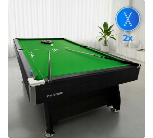 Більярдний стіл THUNDER BOLD-BLACK 8FT, 244 х 132 х 81 см