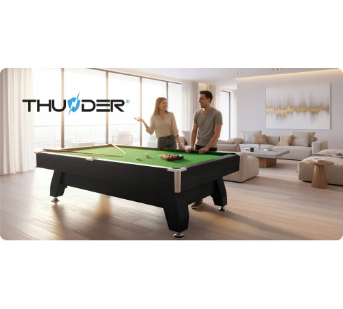 Більярдний стіл THUNDER BOLD-BLACK 8FT, 244 х 132 х 81 см