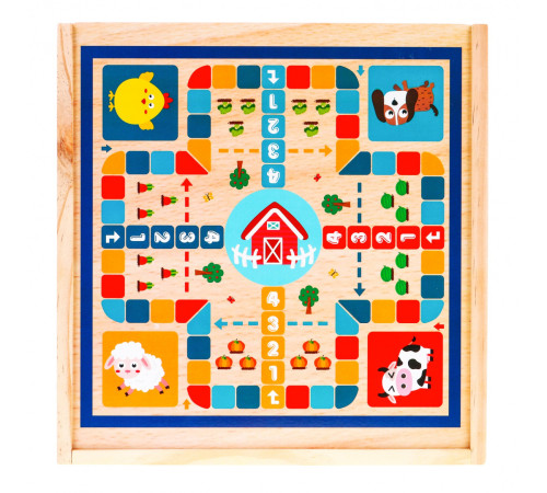 Настільний набір 6в1 Ramiz Trylma Snakes and Ladders Chess Chinese GO Настільний набір 6в1 Ramiz Trylma Snakes and Ladders Chess Chinese GO