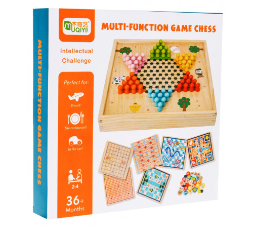 Настільний набір 6в1 Ramiz Trylma Snakes and Ladders Chess Chinese GO Настільний набір 6в1 Ramiz Trylma Snakes and Ladders Chess Chinese GO