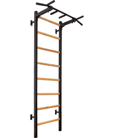 Шведська стінка BenchK 221B 230 х 67 см з турніком, чорна