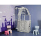 Шведька стінка з будиночком Indigo Pastel, біла