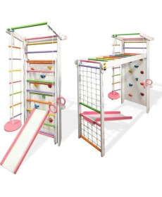 Дитячий ігровий майданчик Babygame Plus, біло-рожевий