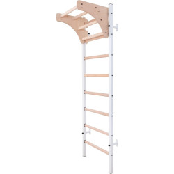 Шведська стінка BenchK 211W 230 x 67 см з турніком, біла