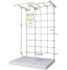 Шведська стінка Małpiszon Next-5 Max 220 х 154 см з матрацом, біла