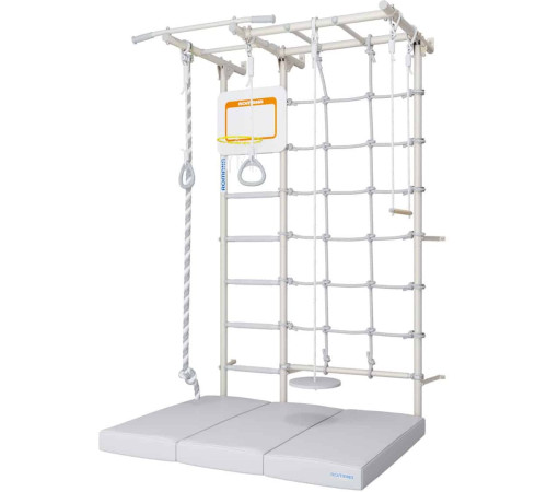 Шведська стінка Małpiszon Next-5 Max 220 х 154 см з матрацом, біла