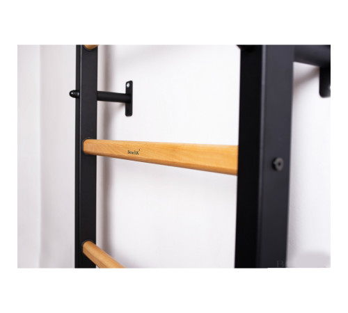 Шведська стінка BenchK 222B 230 х 67 см з турніком та аксесуарами, чорна