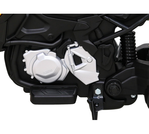 Дитячий акумуляторний мотоцикл BMW F850 GS Жовтий + Опорні колеса + Аудіо LED + Free Start + EVA