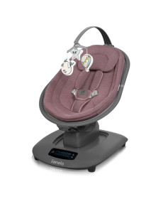 Крісло-гойдалка Lionelo BLOSSOM PINK MAUVE 70,1 x 50 x 78 см - рожево-сіра