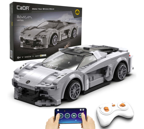 Спорткар Lotus Evija для дітей 6+ На дистанційному керуванні Remote + Мобільний додаток Блоки будівельні CaDA 308 ел Спорткар Lotus Evija для дітей 6+ На дистанційному керуванні Remote + Мобільний додаток Блоки будівельні CaDA 308 ел