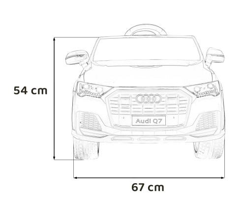 Дитяча акумуляторна машинка Audi Q7 NEW LIFT Біла